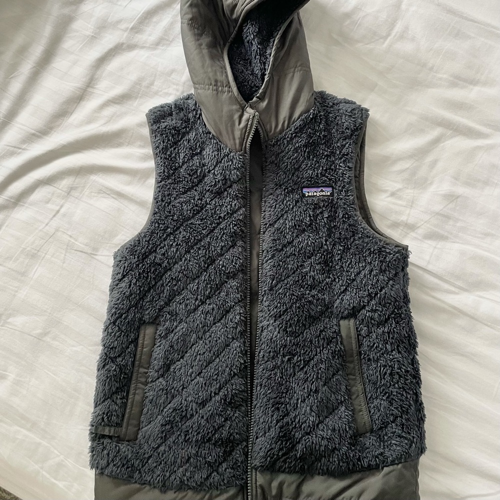 Patagonia Reversible Fuzzy Vest With Hood